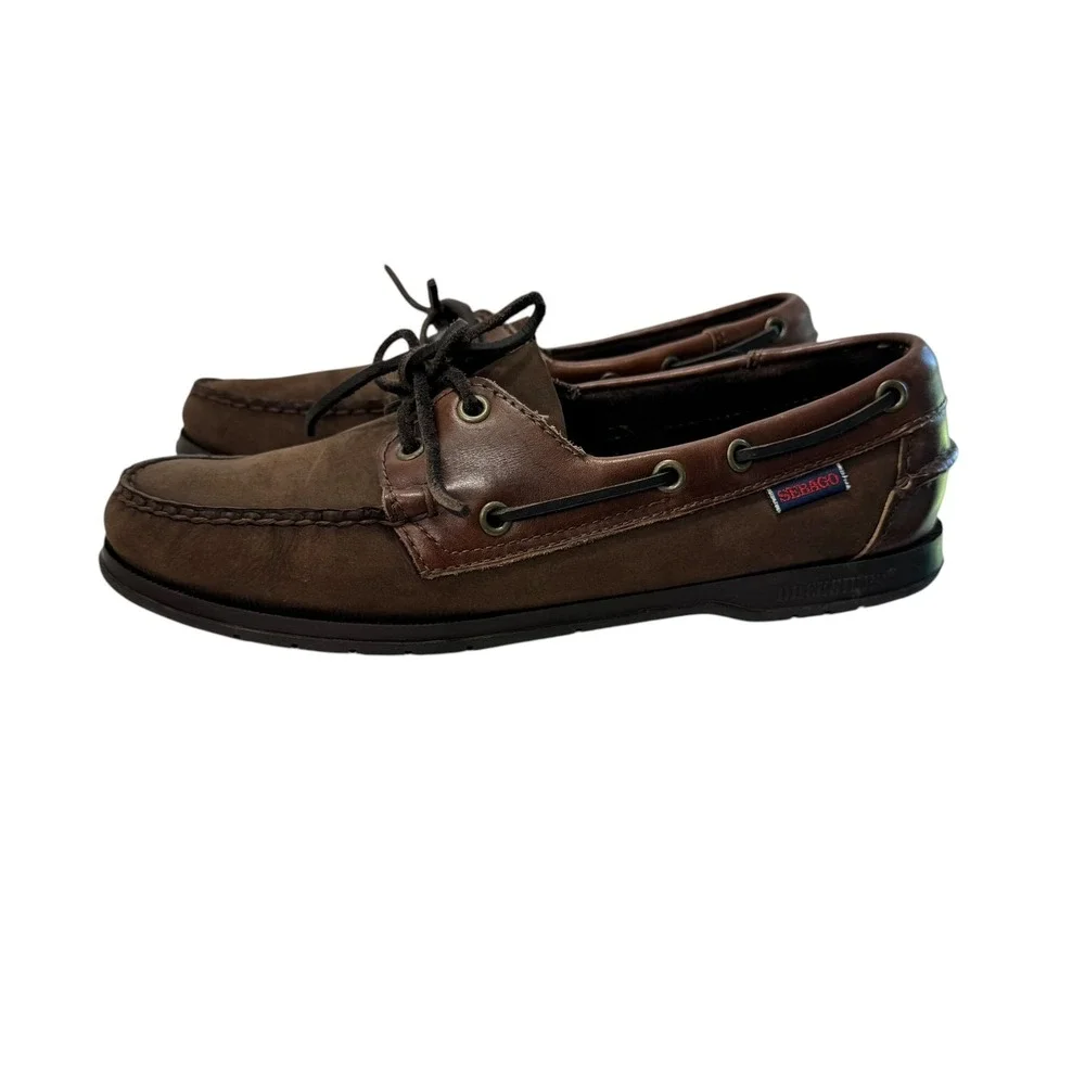 Sebago Docksides Made In USA Endeavor Leather Boat Shoe Mens 9 Brown Outdoors